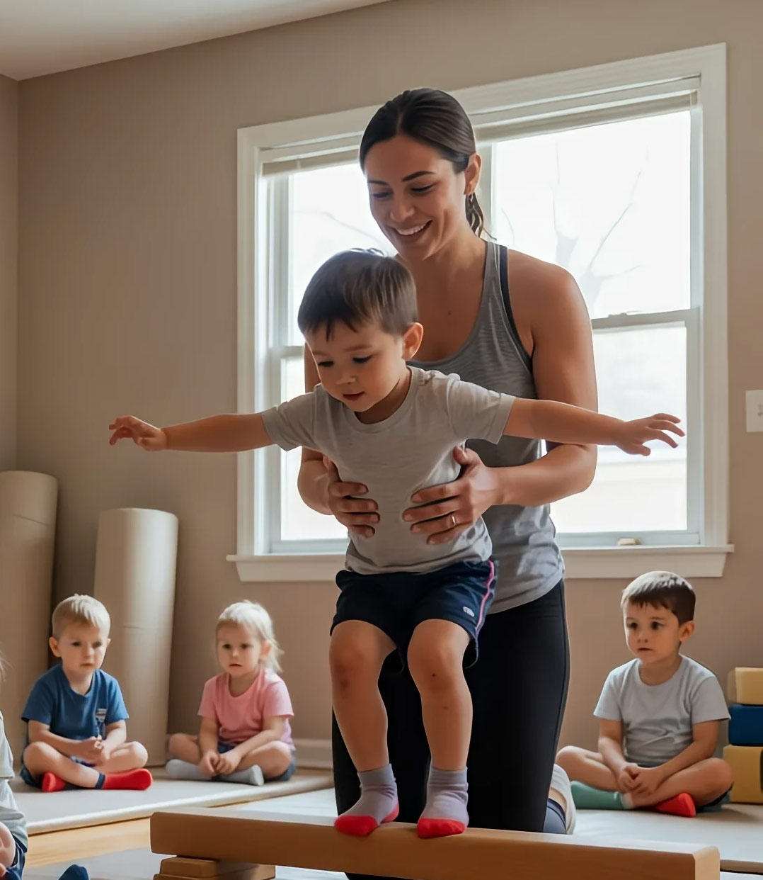 Kids day care with gymnastics
